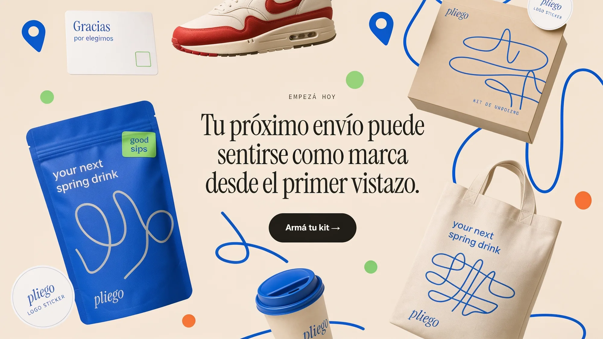 Tu próximo envío puede sentirse como marca desde el primer vistazo. Armá tu kit.